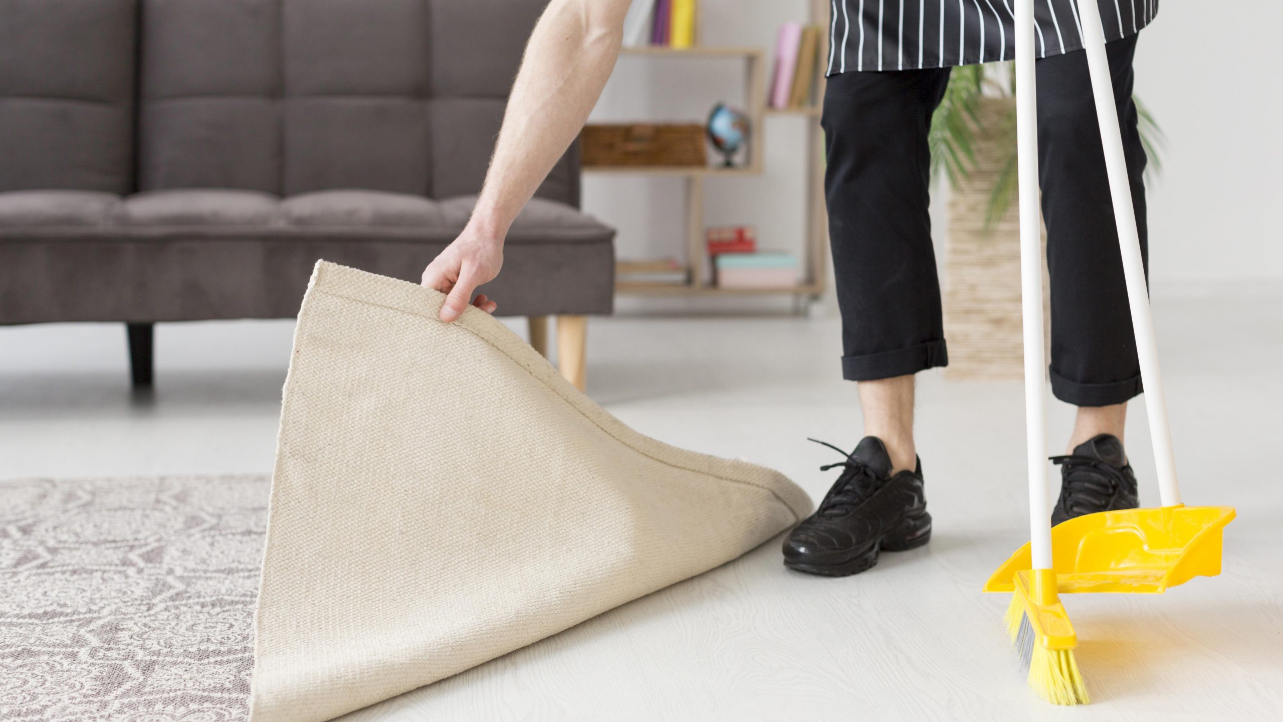 close-up-man-brooming-floor