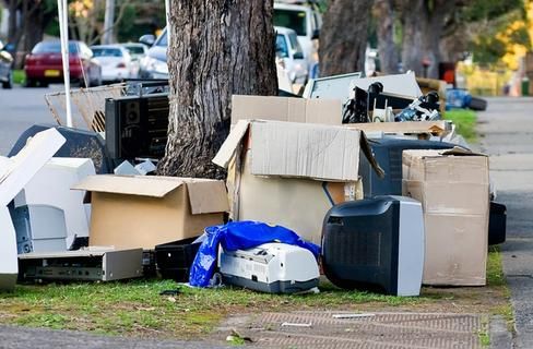 junk on a curbside