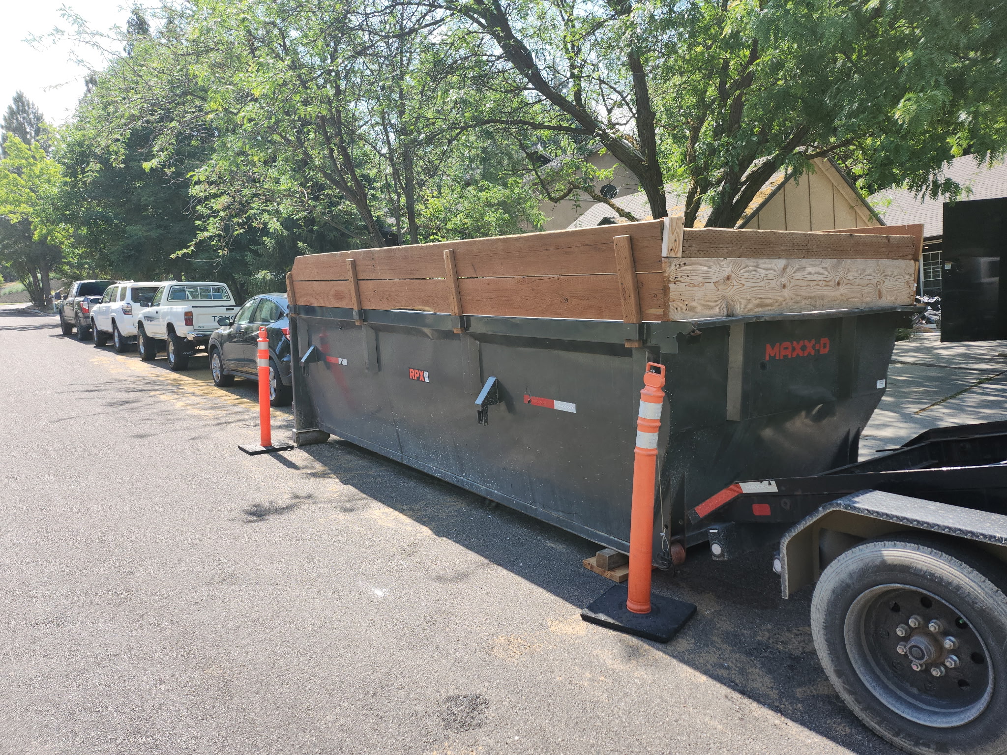 roll off dumpster black