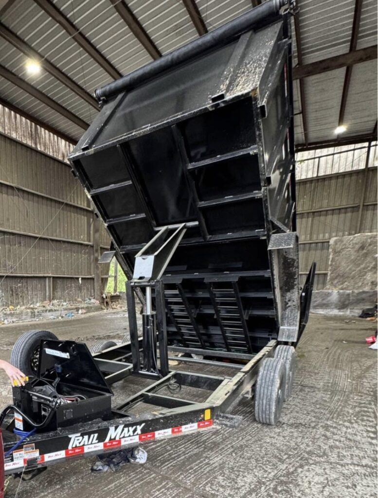 dump trailer dumping junk dump it junk removal