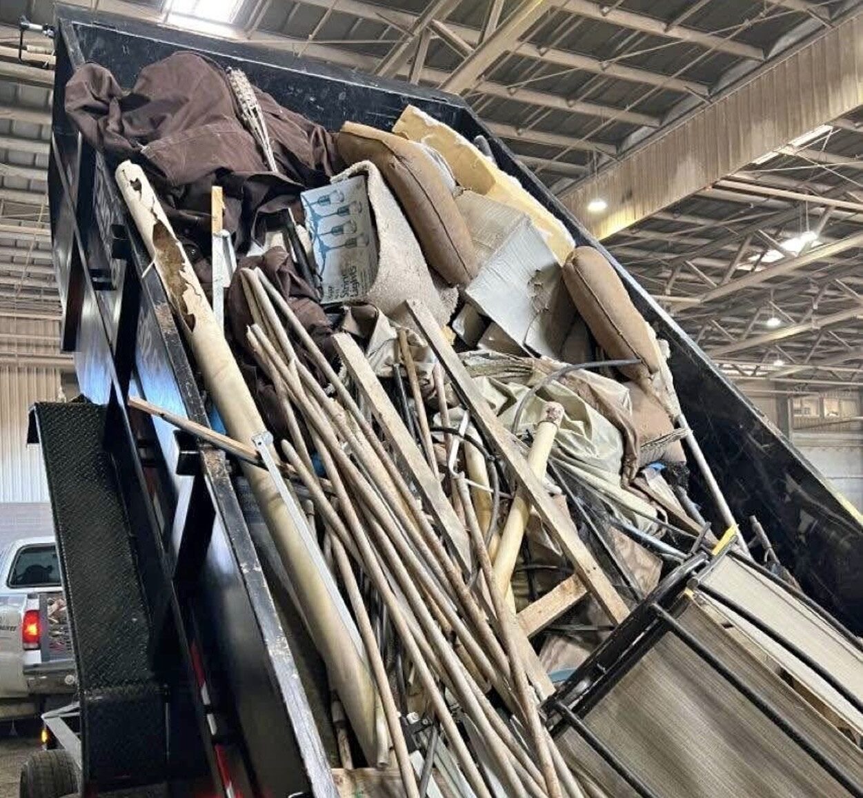 dump it dump trailer dumping junk or debris