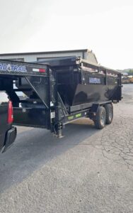 dumpster rental in driveway