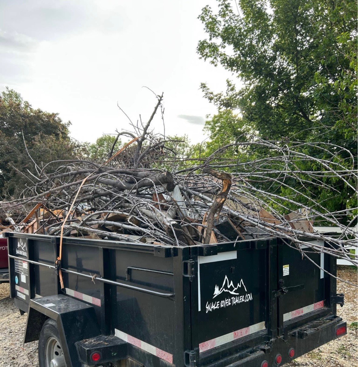 fully loaded trailer junk removal yard debris norman ok