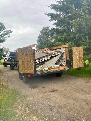 full dump trailer load of junk