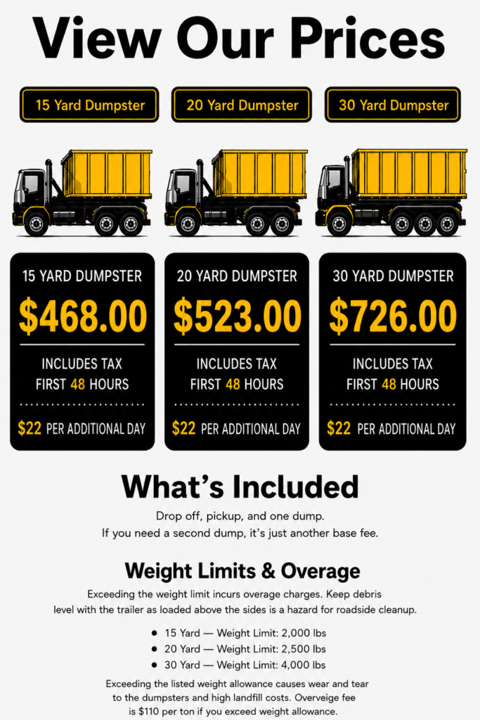 dumpster fee